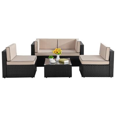 China Modern High Quality Garden Sets Economical Durable Wicker Furniture Patio Table And Chair for sale