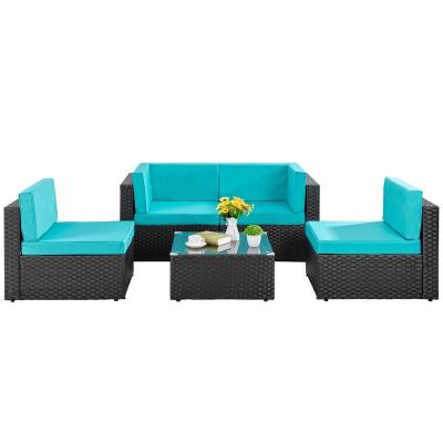 China Modern Sturdy Garden Rattan Furniture Outdoor Sofa Leisure Patio Table And Chair for sale