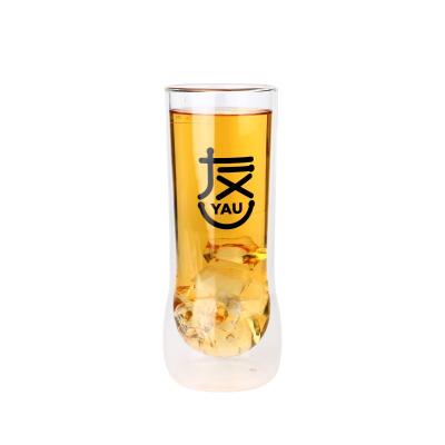 China 2021 Sustainable New Product High Quality Double Wall 500ml Tall Beer Glass for sale