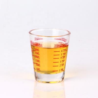 China Wholesale Custom CLASSIC Shot Glasses Measuring Cup Espresso Shot Glass With Heavy Base for sale