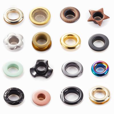 China Custom Shoe Nickel Free Copper Metal Eyelet Ring For Boots Clothing Paper Brass Bag Hat for sale