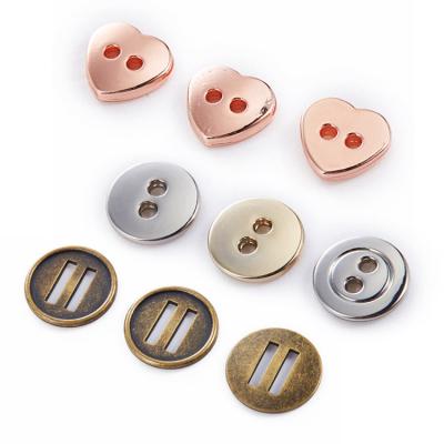 China NIUNIU Workable Factory OEM Quality Best Alloy Metal 2 Hole Buttons Two Holes Button For Shirt Clothing for sale