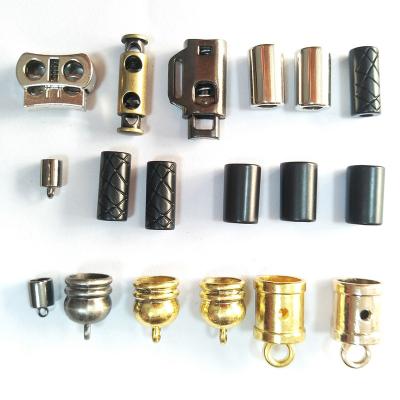 China Factory Wholesale Specifications Nickel Free Various of Metal Rope End Plug Plating Color Shock Rope End for sale