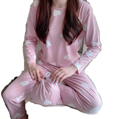 China QUICK DRY Three Piece Milk Silk Long Sleeve Sets Women's Sleepwear Pajamas Sets Home Clothes for sale