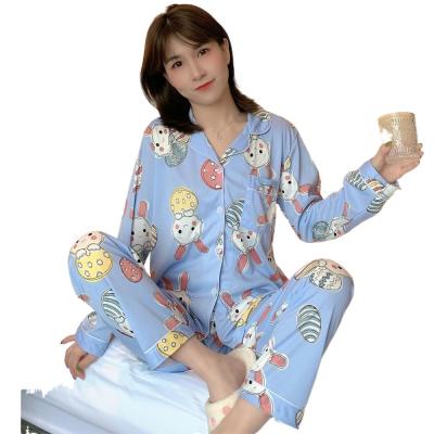 China Wholesale Southeast Asia QUICK DRY Long Sleeve Pajamas Milk Cotton Women's Sleepwear CIA Home Service Suit for sale