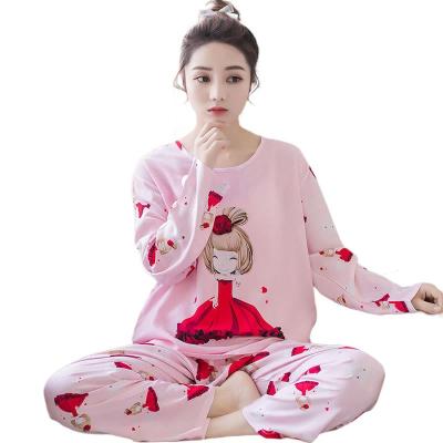 China Southeast Asia Lowest Price Long Sleeve QUICK DRY Pajamas Milk Silk Women's Sleepwear for sale