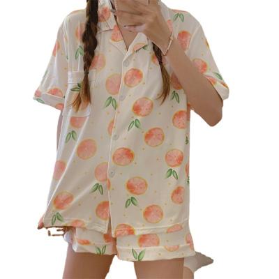 China New Design Milk Cotton Women's Short Sleeve Girl's Designer Sleepwear QUICK DRY Cloth Cute Pajamas for sale