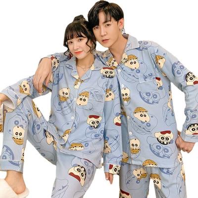 China New Design QUICK DRY Winter Long Sleeve Milk Cotton Couple And Long Sleepwear Men And Women Lover's Pajamas for sale