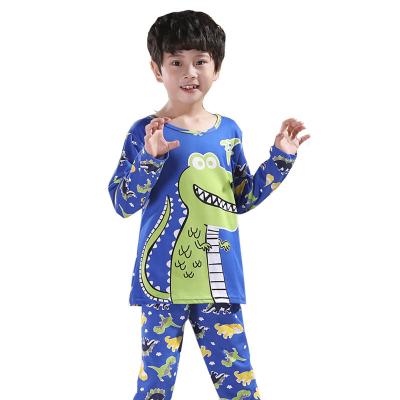 China Lowest price thermal milk silk long sleeve children's pajamas for boy and girl home use for sale