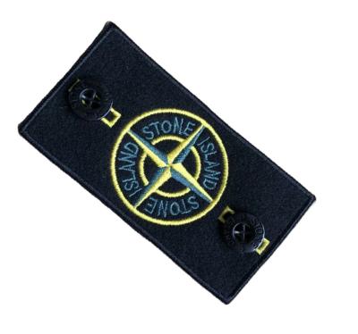 China Custom Embroidery Eco-friendly Logo Woven Patch For Apparel Embroidered Patch Stone Patch for sale