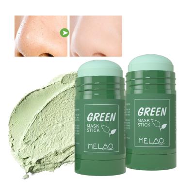 China Organic Moisturizer Green Tea Mask Purifying Clay Stick Face Mud Private Label Green Tea Mask Cleansing Stick for sale