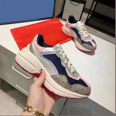 China Fashion Trend Hot Sale Sneakers Fashion Comfortable Casual Dad Shoes Unique Graffiti Design Men Breathable Platform Shoes Woman Shoes for sale