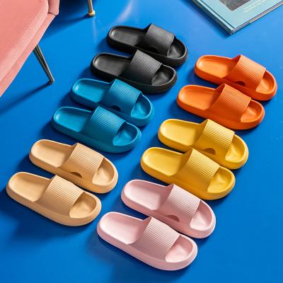 China CUSHIONING Anti-skid Women Platform Shoes Women Slippers Summer Beach Eva Soft Sole Slide Sandals Leisure Men Indoor Thick Ladies Bathroom for sale