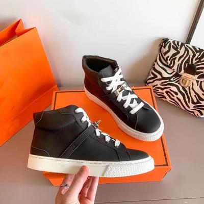 China Fashion Popular Fashion Leather Casual High Top Durable Lightweight Breathable Sports Shoes High Quality Designer Sneakers Women Trainers Sports Shoes for sale