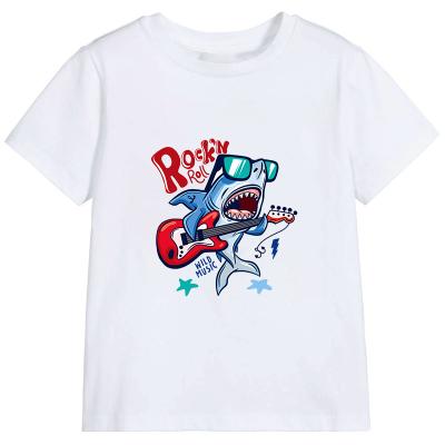 China 100% Custom BabyShark Wild Music Anti-Pilling T-Shirts New Arrivals Cotton T Shirts Rock Graphic Cute Kawai i for sale