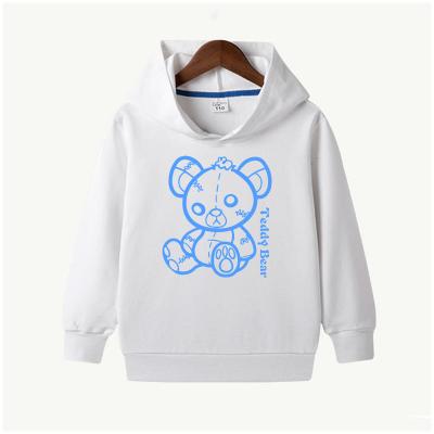 China Wholesale Hoodies Teddy Bear Print Graphic For Anti-wrinkle Cute Pique Kids Clothes Aesthetic 100% Cotton Personalized Hoodies for sale