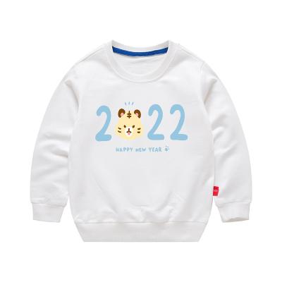 China 2022 New Anti-wrinkle Fashion Graphic And Tiger Face New Year Cute Kid Shirt Hoodies 100% Cotton Personalized Hoodies for sale