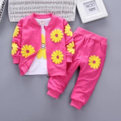 China New Casual Cotton Baby Boy\`s Clothing Sets Girl Clothes Baby Clothes Sets Three Piece Tops & Pants & Coats 681758 for sale