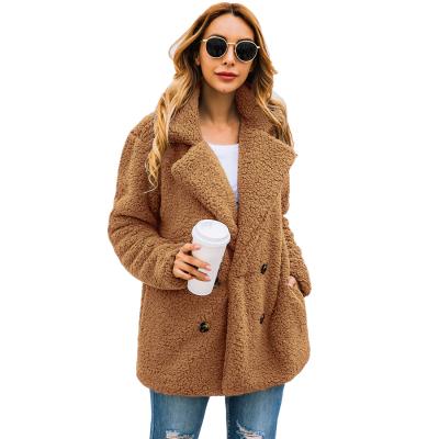 China Fall 2021 Women Fashion Loose Overcoat Breathable Polyester Clothes Women Coat 346486 for sale