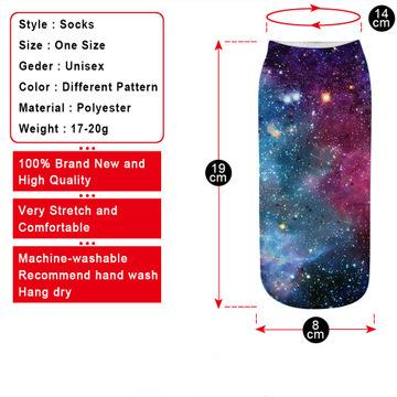 China QUICK DRY Customize OEM Sublimated Psychedelic Starry Sky Socks Custom Print Unisex Socks for sale