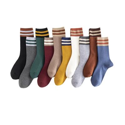 China Hot Sale Antibacterial Women Slouch Deeply Socks for Women Retro High Quality Solid Color Casual Socks Style Socks for sale