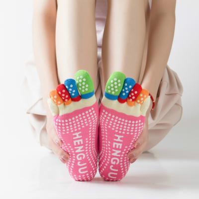 China Wholesale Colorful Five Finger Socks QUICK DRY Toe Separator Yoga Women Socks for sale