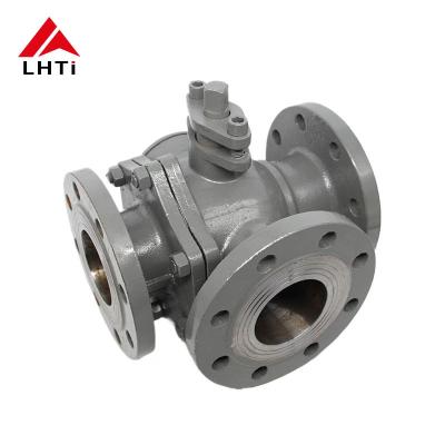 Chine ASME B16.34 Valve à bille à trois voies TA2 Titane Valve à bille résistante à la corrosion 6 pouces Valve à bille à vendre