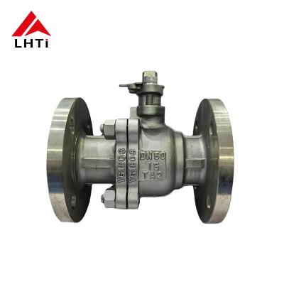 China ANSI Classe 150 válvula de bola de titânio de duas peças válvula de bola Gr2 Classe 150 Full Port Fire Safe Flanged Ball Valve à venda