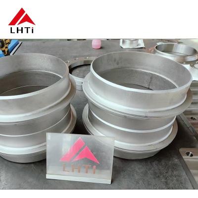 China DIN86030 Titanium Hubbed Slip On Flanges Flat Flange RF FF Raised Face Ti Gr 2 Gr5 Gr7 for sale