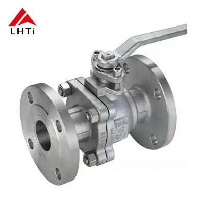 China Ta1 TA2 TA10 Titânio Gr2 Gr3 válvula de esferas flutuante conexão final com flange para o fluxo de ácido acético à venda