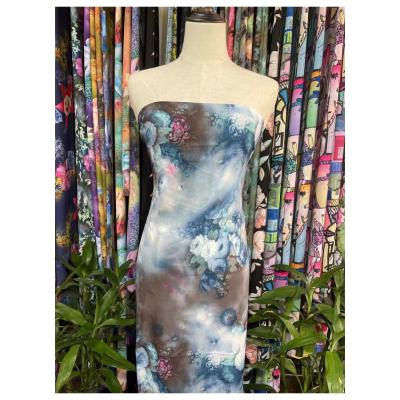 China 100% breathable BEACH DRESS DRESS POLYESTER FLORAL DESIGN CHIFFON DIGITAL PRINT FABRICS for sale