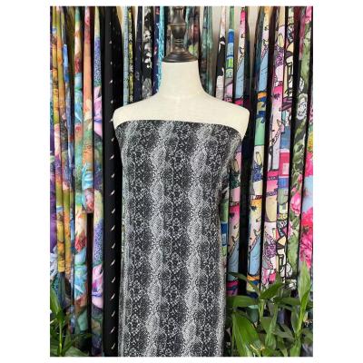 China Other factory direct sale poly span composite fiber in well stretched print in python pattern heavyweight for sale