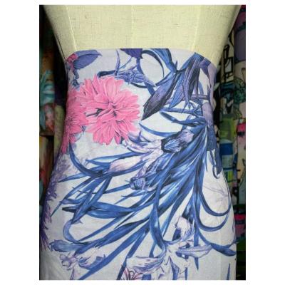 China Other Design 110GSM High Quality Natural Floral Polyester Chiffon Dobby GGT Digital Printed Fabric for sale