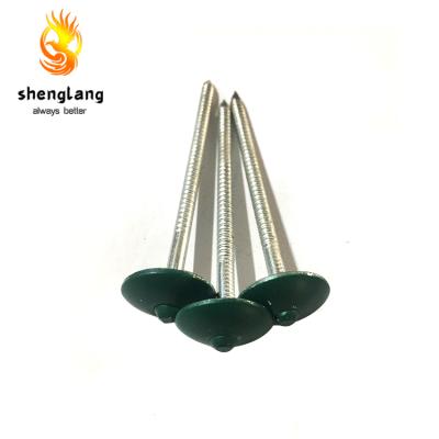 China Large Umbrella Head Nail  Roofing With Rubber Washer 9G-13G Steel Material for sale