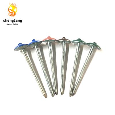 China Nails Manufacturer Umbrella Head Roofing Nail Hot Dipped Galvanized Umbrella Roofing Nails With Rubber Washer for sale