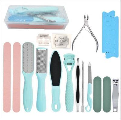 China 16 Finger Nail+foot Nail in Dead 1 Pedicure Tool Kit Professional Pedicure Manicure Tools Kit Foot File Foot Rasp Skin Removal for sale