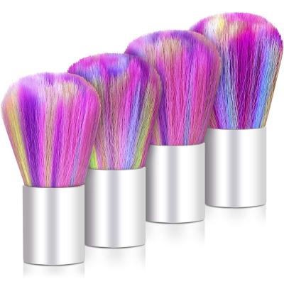 China Nail Art Dust Brushes Rainbowl Nail Soft Powder Remover Sweeps Portable Nail Brush Cleaner Blush Powder Brushes For Nail Makeup suppl. for sale