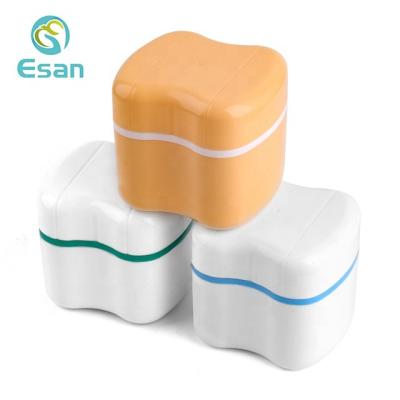 China Easy Operation Denture Retainer Case Storage Case Dental Retainer Container Night Mouth Guard for sale