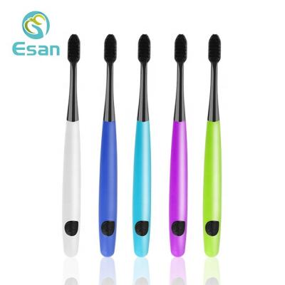 China wholesale Newest Soft Toothbrush Soft Plastic Manual Toothbrush Non-foldable Cleaning Tip Charcoal Soft Thin Bristle Brush for sale