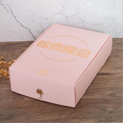 China Recyclable Recyclable Custom Folding Corrugated Box Pink Cardboard Gift Box OEM Design Kraft Paper Apparel Packaging Shipping Box for sale