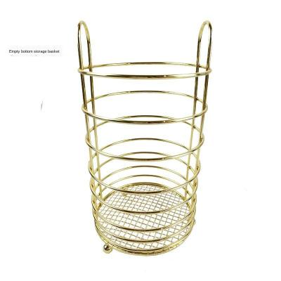 China European Simple Metal Wire Pen Container Fruit Cosmetic Knife Shelf and Fork Chopsticks Storage Basket Other for sale