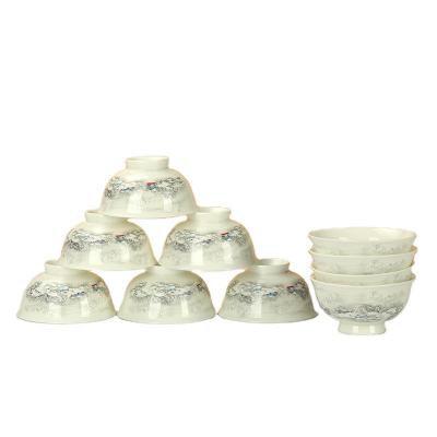 China Ceramic Chinese Style Stocked 10 Jingdezhen Tableware 4.5 Inch Bone China Salad Bowl Set for sale