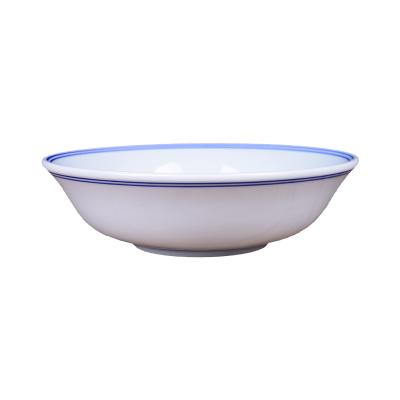 China Jingdezhen Blue and White Bowl Ceramic Disposable Large Fried Noodle Bowl Commercial Simple Chinese Traditional Porcelain for sale