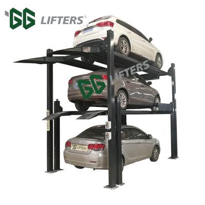 China CE Parking Lift 3 Level Triple Stacker Car Parking Lift 5400KG for sale