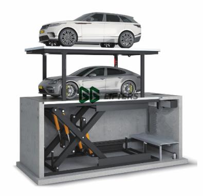 China Underground Automatic Car Lift Parking Systems Double Parking Lift 6000 Kg for sale