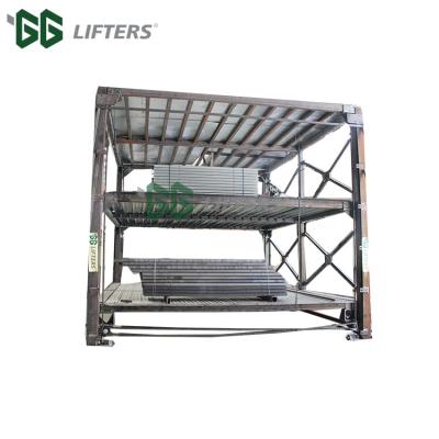 China CE Certified UPS DOUBLE WIDTH 4 Spaces Tee Parking Lift Type 3 Level Lift With 4 Post 5700x1850x1550mm for sale