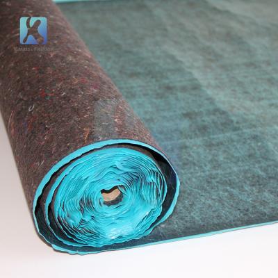 China Nonwoven Fabric Bonded PE Film Cover Pad Main Use Cheap Anti-Slip Floor Felt Carpet Underlay Padding for sale