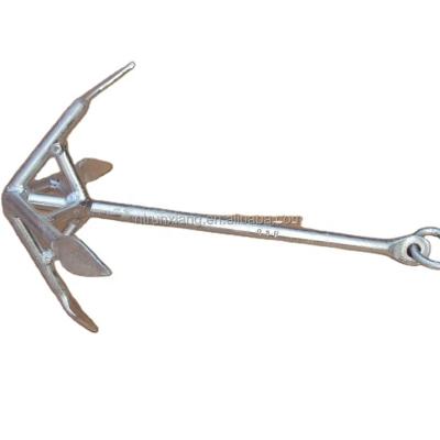 China Marine Hardware Grapnel Anchor For Boats HDG Yacht Calculation Weight Original Marine Jiangsu Steel Plate Outboard Anchor for sale