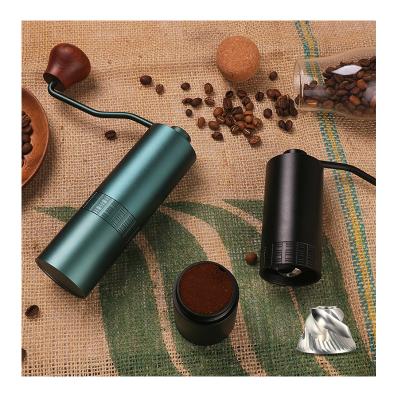 China High Quality Viable Wholesale Amazon 304 Stainless Steel Mini Portable Manual Coffee Bean Grinder With Flat Burrs for sale