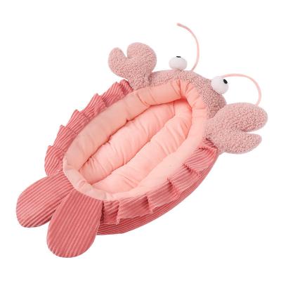 China Lobster Super Soft Warm Cat Dog Donuts Travel Pet Lobster Open Cute Design Sofa Playing House Bed for Indoor Pets Sleeping for sale